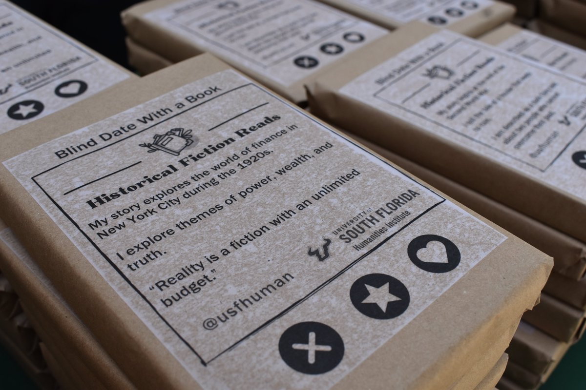USFHuman's tweet image. Thank you to everyone who came to our Spring 2025 Blind Date with a Book event! We proudly gave away over 200 books this semester all from the historical fiction genre.  Keep an eye out for the book title reveal! Happy reading Bulls! #usfhuman #BlindDateWithaBook