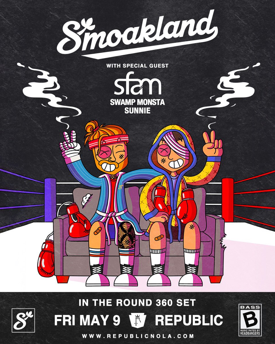 ⚜️NEW ORLEANS⚜️

WE'RE JOININ OUR DAWGS <a href="/SmoaklandBeats/">Smoakland</a> AT HOME BASE <a href="/RepublicNOLA/">REPUBLIC NOLA</a> ON MAY 9‼️

haven't played the main room or seen the boiz in a hot minute so we're biiig hype for this one. loads of new ones to rinse as always🤞🏼🗣️