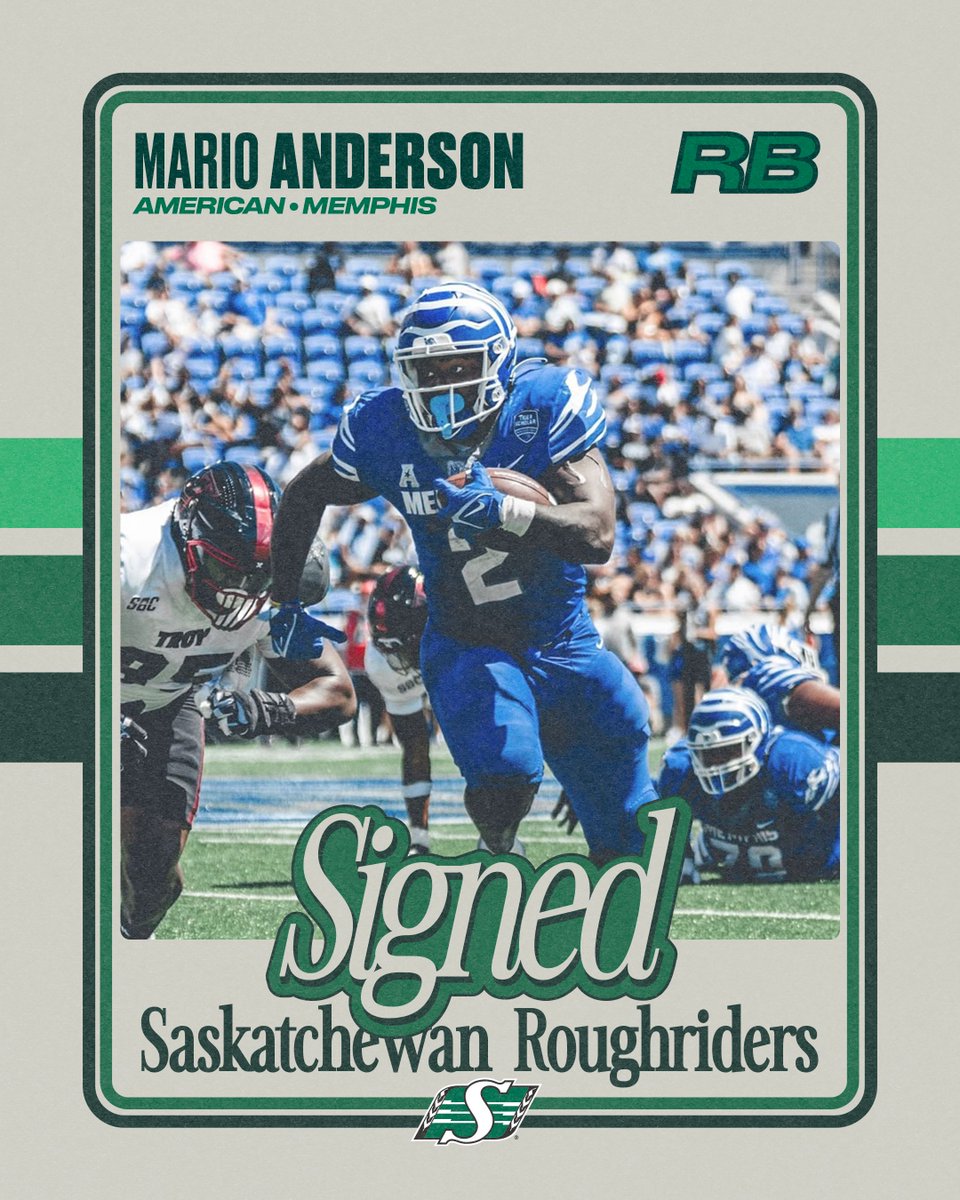 sskroughriders's tweet image. A new Matrix for Mr. Anderson!

The Saskatchewan Roughriders have signed American running back Mario Anderson. 

😈 bit.ly/3GIuYus