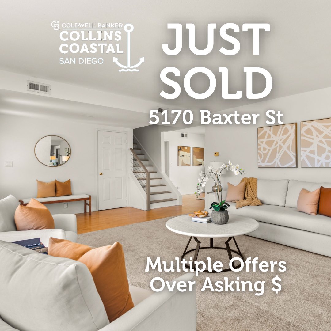 Collins_Coastal's tweet photo. Sold in North Clairemont!
•2 weeks
•Multiple offers
•Over asking price
This is how:
✅ Exceptional home prep
✅ Pro photography
✅ Targeted marketing
✅ Custom website + video
✅ Expert negotiation
#JustSold #Clairemont #HomeSelling
Agent/Broker CalRE # 01948188/00616212 https://t.co/vqAvwgTqyj