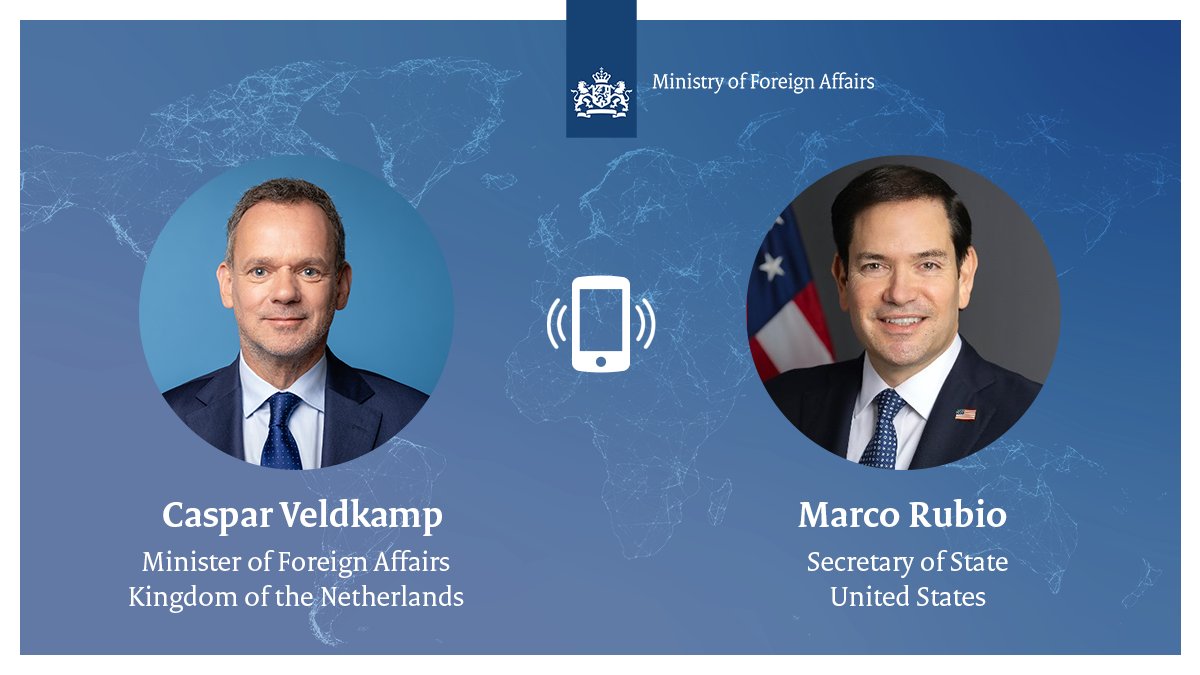A pleasure to speak with <a href="/SecRubio/">Secretary Marco Rubio</a> of the United States. We discussed the upcoming #NATOsummit in The Hague and spoke about the need to increase defense spending. 1/3