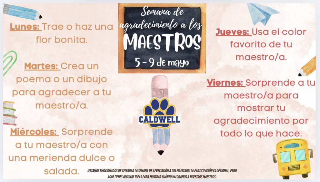 Teacher Appreciation Week!