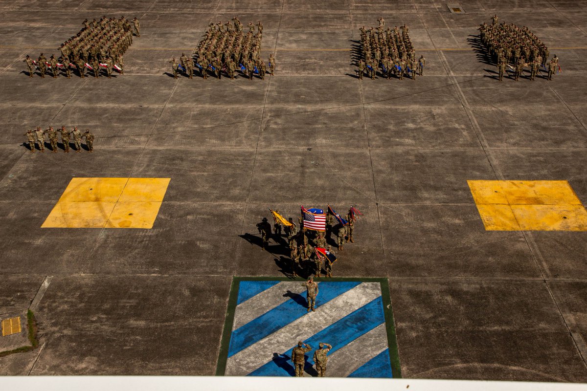 3rd_Infantry's tweet photo. #ICYMI 📸 A new chapter takes flight! #DogFaceSoldiers of the #3CAB gathered on the flight line at #HAAF to welcome Col. Robert B. Harless during his assumption of command ceremony on April 25, 2025.
📸 by Spc. Rebeca Soria
#ArmyAviation #ROTM #3ID https://t.co/7dDmctqKcs