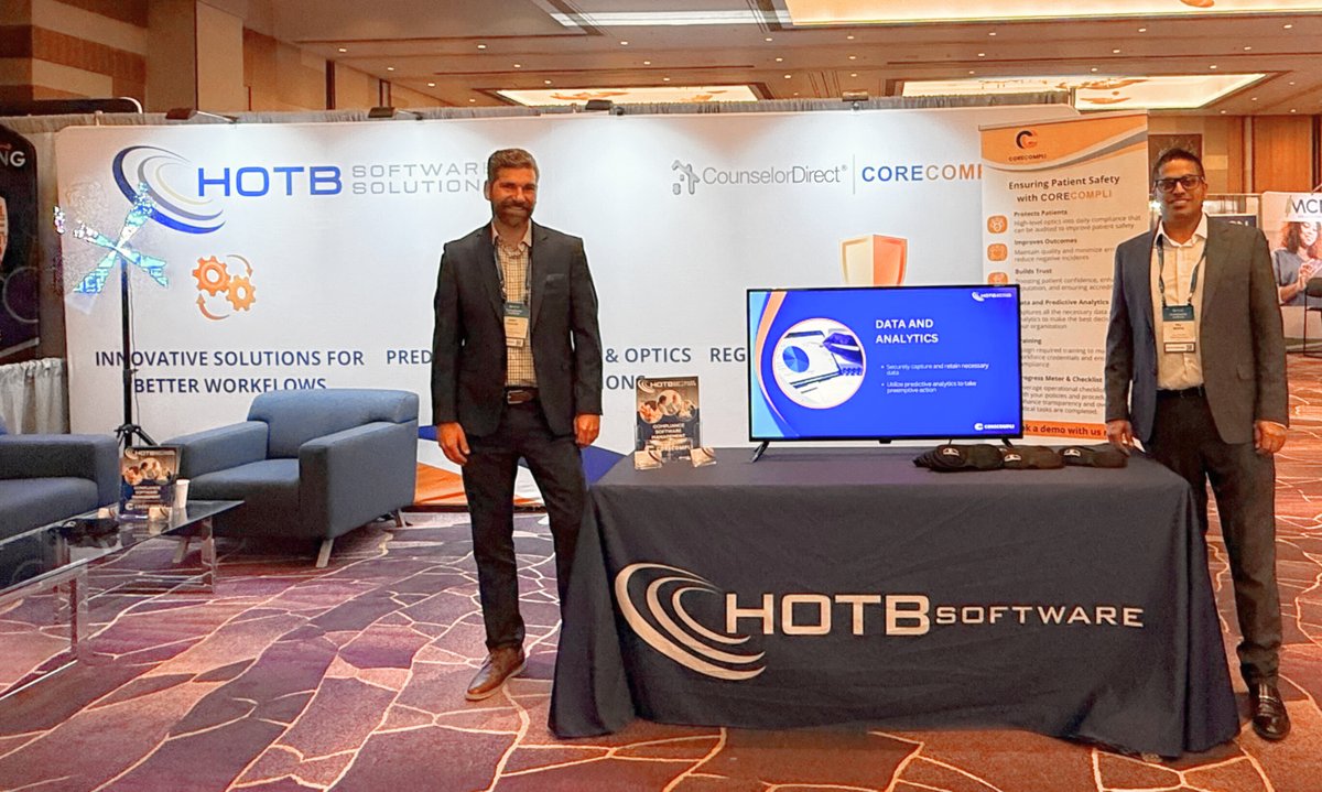 HOTBSoftware's tweet photo. We’re still going strong here at the HCCA Compliance Institute—showcasing how HOTB helps agencies simplify compliance and elevate patient safety.

📌 If you're attending, stop by booth 504!
#HCCA2025 #Healthcare #CoreCompli #HOTBSoftware https://t.co/5pk13ET9gq