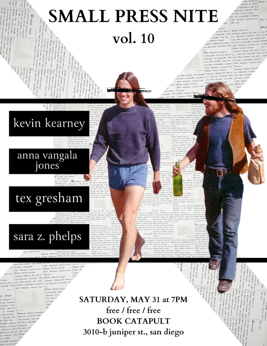 KKUURRTT (@wwwkurtcom) on Twitter photo May 31 at Book Catapult in San Diego.
Watch me take over <a href="/kevinmkearney/">Kevin M. Kearney</a>'s perfect literary event while he reads from his new book Freelance.
Featuring <a href="/sarazphelps/">Sara Phelps</a> and <a href="/texgresham/">tex gresham</a> and <a href="/anniejo_17/">Anna Vangala Jones</a>. May 31 at Book Catapult in San Diego.
Watch me take over <a href="/kevinmkearney/">Kevin M. Kearney</a>'s perfect literary event while he reads from his new book Freelance.
Featuring <a href="/sarazphelps/">Sara Phelps</a> and <a href="/texgresham/">tex gresham</a> and <a href="/anniejo_17/">Anna Vangala Jones</a>.
