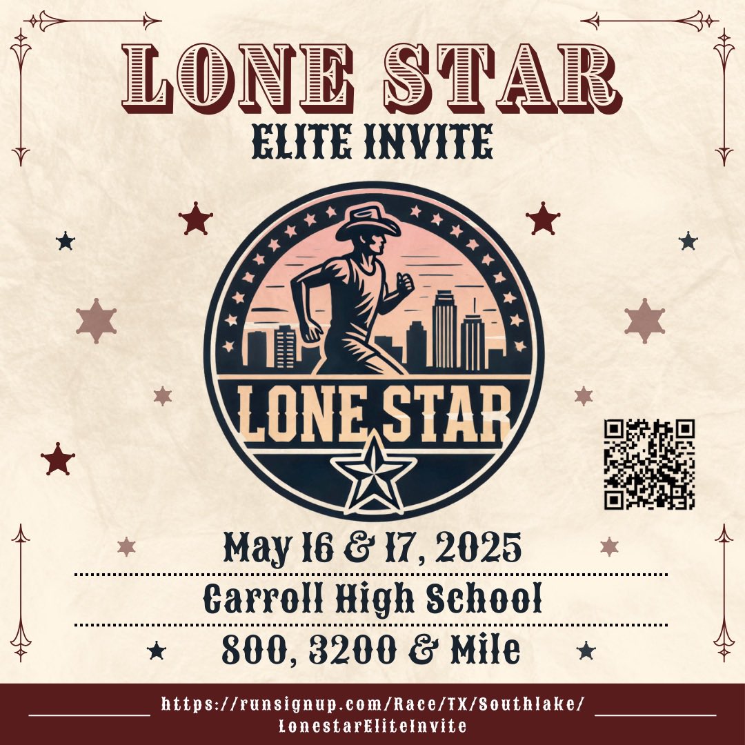 The Lonestar Elite is a 2 day distance event designed to bring together distance runners from across the U.S. to race on Texas soil and chase fast times in the Mile, 800 &amp; 3200. The 3200m races will run on Friday evening, and the 800m &amp; Mile races will be run on Saturday evening.