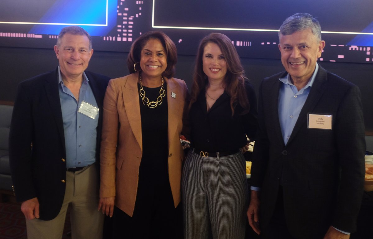 City Guide and HANYC presented an amazing event at Planet Hollywood with a Future Partners presentation on NYC Tourism. Pictured is David Miller of City Guide, Julie Coker of NYC Tourism and Conventions, Erin Francis-Cummings of Future Partners and Vijay Dandapani of HANYC.