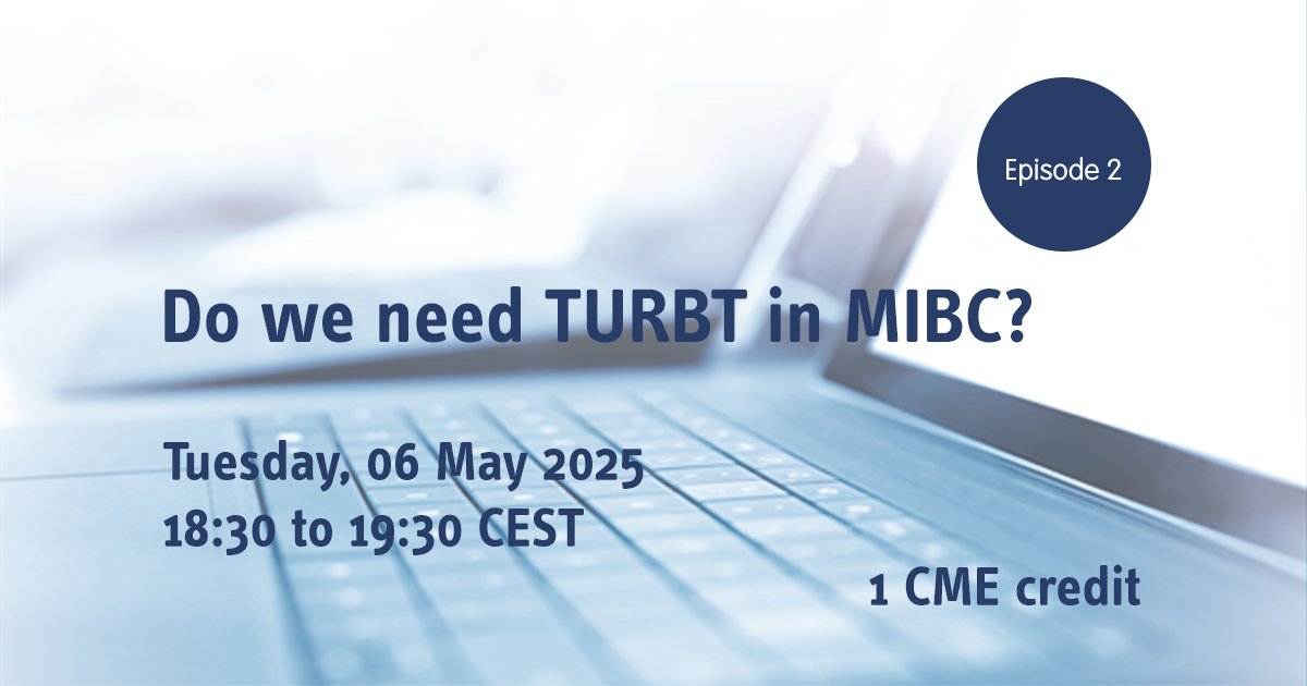 European School of Urology (EAU ESU) (@urowebesu) on Twitter photo In the context of #MIBC, is #TURBT still needed? 🔍 Some experts propose replacing it with sample biopsy. Ready for the debate? Join the #UROwebinar and find out more from experts <a href="/paolo_gontero/">Paolo Gontero</a>, <a href="/ParamMariappan/">Prof Param Mariappan FRCS(Urol), PhD</a>, <a href="/Prof_Nick_James/">Nick James also on @Prof-Nick-James.bsky.social</a>, and <a href="/amassonlecomte/">Alex Masson-Lecomte</a>👇
webinars.uroweb.org/EAU/webinars/1… In the context of #MIBC, is #TURBT still needed? 🔍 Some experts propose replacing it with sample biopsy. Ready for the debate? Join the #UROwebinar and find out more from experts <a href="/paolo_gontero/">Paolo Gontero</a>, <a href="/ParamMariappan/">Prof Param Mariappan FRCS(Urol), PhD</a>, <a href="/Prof_Nick_James/">Nick James also on @Prof-Nick-James.bsky.social</a>, and <a href="/amassonlecomte/">Alex Masson-Lecomte</a>👇
webinars.uroweb.org/EAU/webinars/1…
