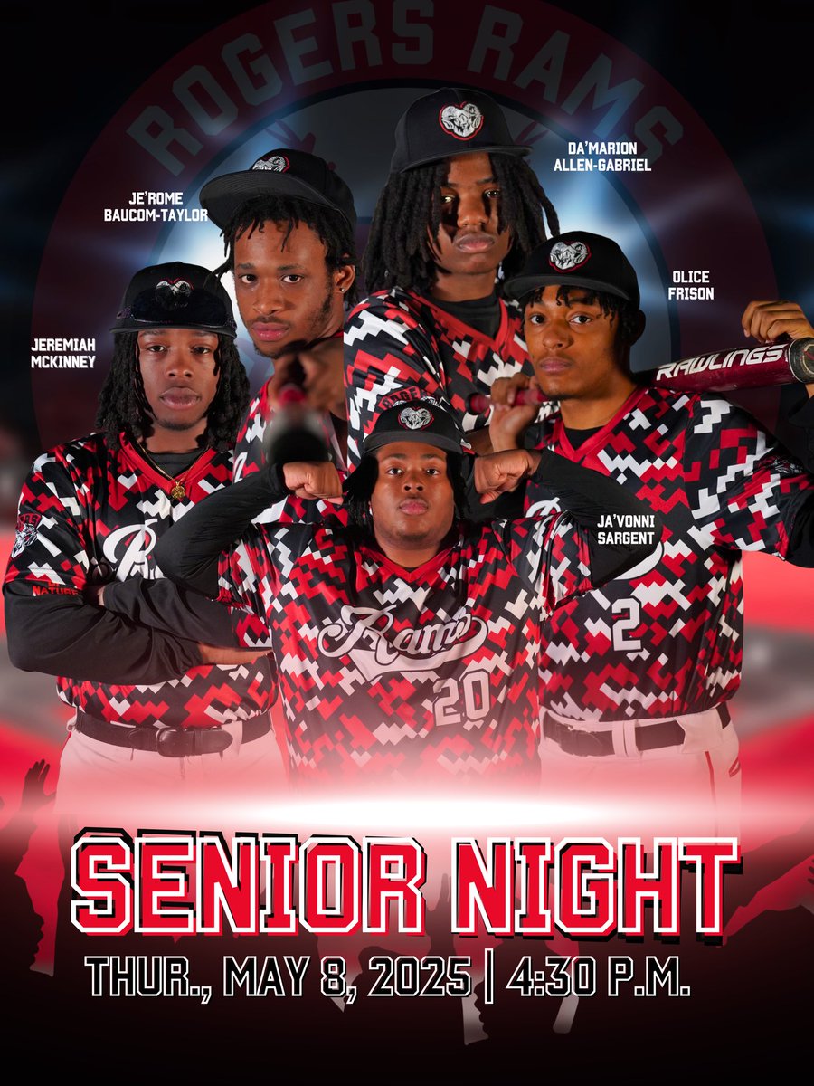 Ram fam, mark your calendars. 🗓️⬇️ Senior Night will be Thursday, May 8, 2025, at 4:30pm. #GoRed