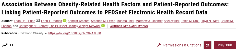 Childhood Obesity (@childobesity_jn) on Twitter photo Association Between Obesity-Related Health Factors and Patient-Reported Outcomes: Linking Patient-Reported Outcomes to PEDSnet Electronic Health Record Data, published in <a href="/ChildObesity_jn/">Childhood Obesity</a>
Link to pub: liebertpub.com/doi/10.1089/ch… Association Between Obesity-Related Health Factors and Patient-Reported Outcomes: Linking Patient-Reported Outcomes to PEDSnet Electronic Health Record Data, published in <a href="/ChildObesity_jn/">Childhood Obesity</a>
Link to pub: liebertpub.com/doi/10.1089/ch…