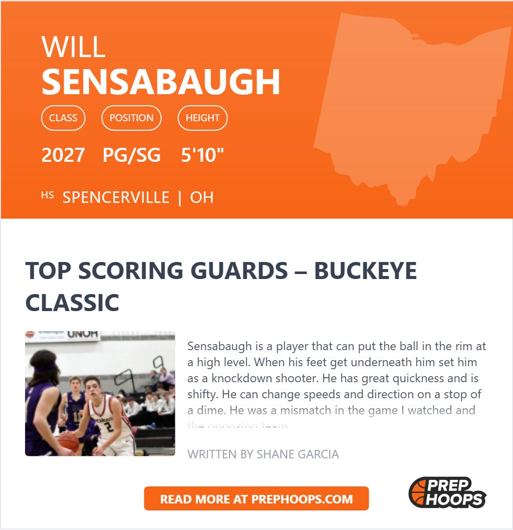 NW Ohio Bball (@nwohiobball) on Twitter photo ⚡️⚡️⚡️
<a href="/WillSens12/">Will Sensabaugh</a> quick, fast, shifty. All great words to describe Will's game. No one has been able to stay in front of him in any of our 12 games. Come check him and the rest of the 2027's out this weekend at the <a href="/gymratsbball/">Gym Rats Basketball</a> Bill Hensley Run-n-Slam ⚡️⚡️⚡️
<a href="/WillSens12/">Will Sensabaugh</a> quick, fast, shifty. All great words to describe Will's game. No one has been able to stay in front of him in any of our 12 games. Come check him and the rest of the 2027's out this weekend at the <a href="/gymratsbball/">Gym Rats Basketball</a> Bill Hensley Run-n-Slam