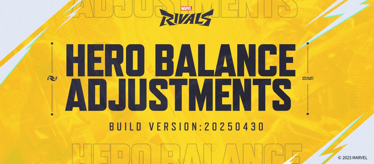 MarvelRivals's tweet image. ⚖️ Hero Balance Changes incoming!  Get ready for gameplay updates that sharpen the fight and open new strategic paths! See the full hero balance changes &amp;gt;&amp;gt; marvelrivals.com/balancepost/20…  

💡 No server downtime! This update goes live on April 30 at 9:00 UTC / April 30 at 2:00 AM PT.…
