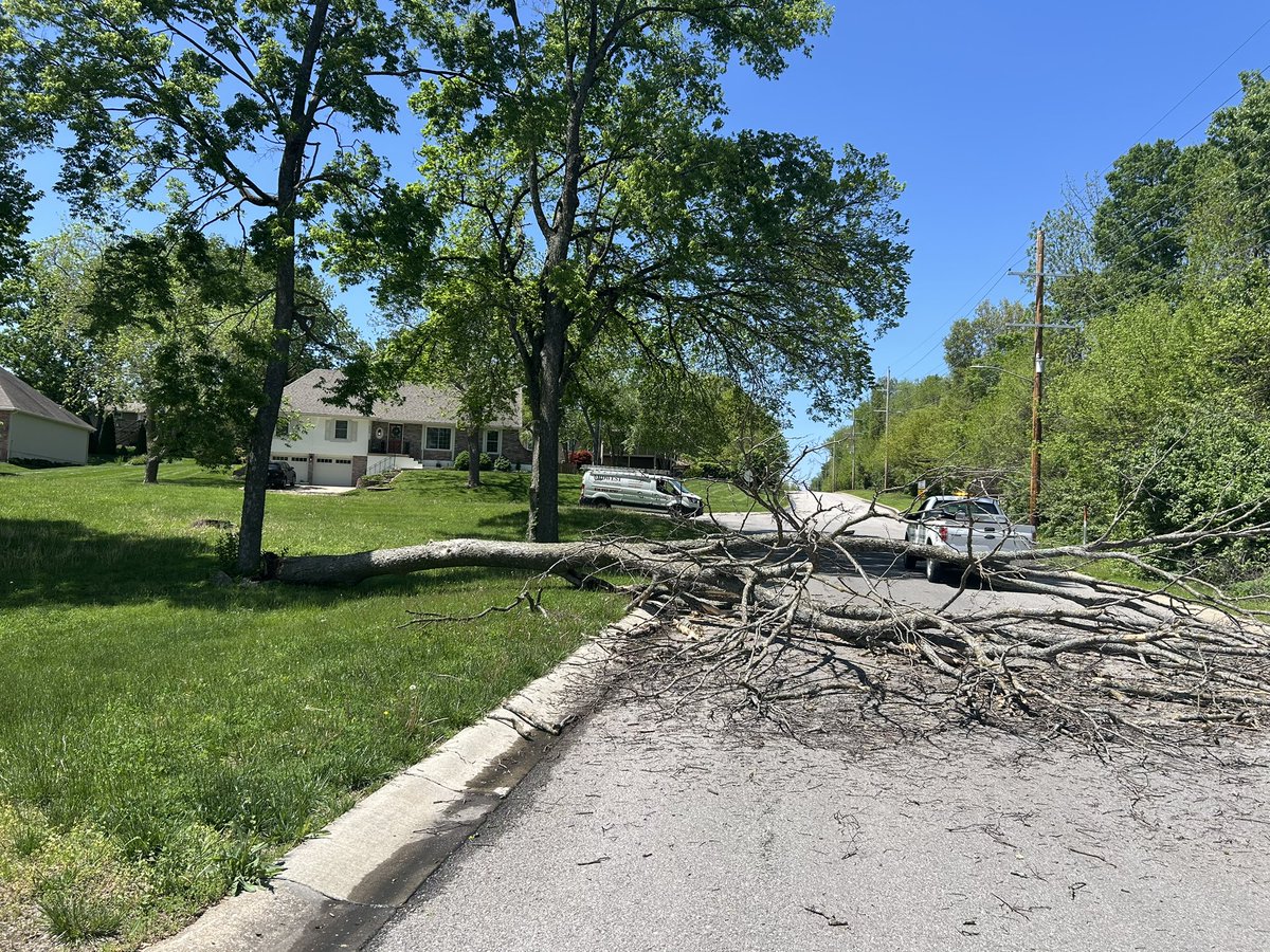 234 Winnebago Dr. For about the next hour can you please use an alternative route. As a tree has fell and is blocking the roadway. Thanks