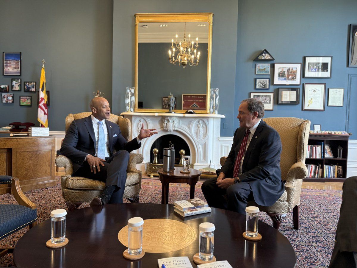 GovHerbert's tweet image. While on a trip to our Nations Capital, I made a short trip to Annapolis, MD to meet @GovWesMoore. An inspiring, gracious leader, and a 2014 recipient of @uvu honorary PhD. He is managing his state well. We agree on important issues facing both states and our country