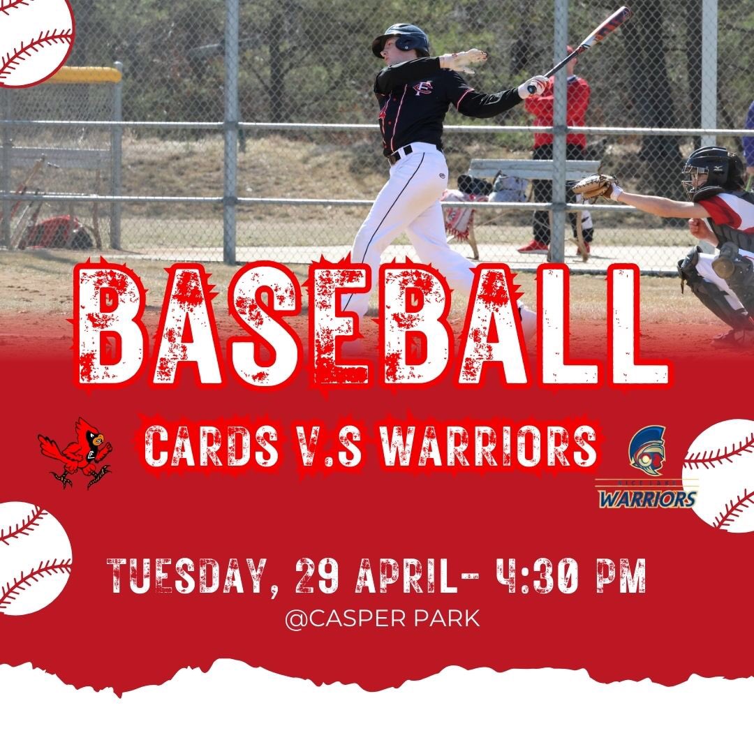 Support our baseball team as they play Rice Lake at Casper Park!