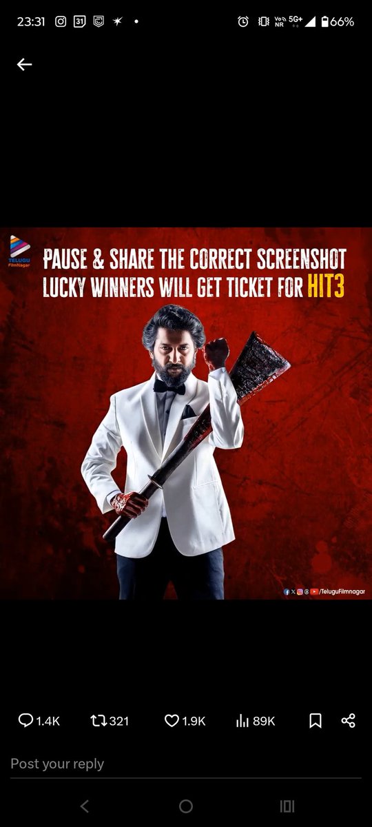ragamsandeep2's tweet photo. @telugufilmnagar #HIT3FromMay1st #TeluguFilmNagar https://t.co/4CO9i7Koue