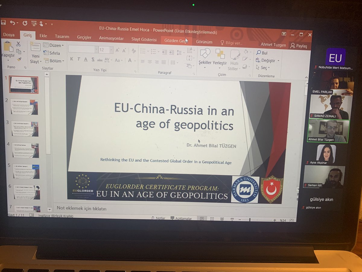 Dr. Ahmet Bilal Uzgen yeni jeopolitik cagdaki AB-Cin ve Rusya iliskilerini anlatiyor <a href="/EUGLORDER/">EUGLORDER</a>