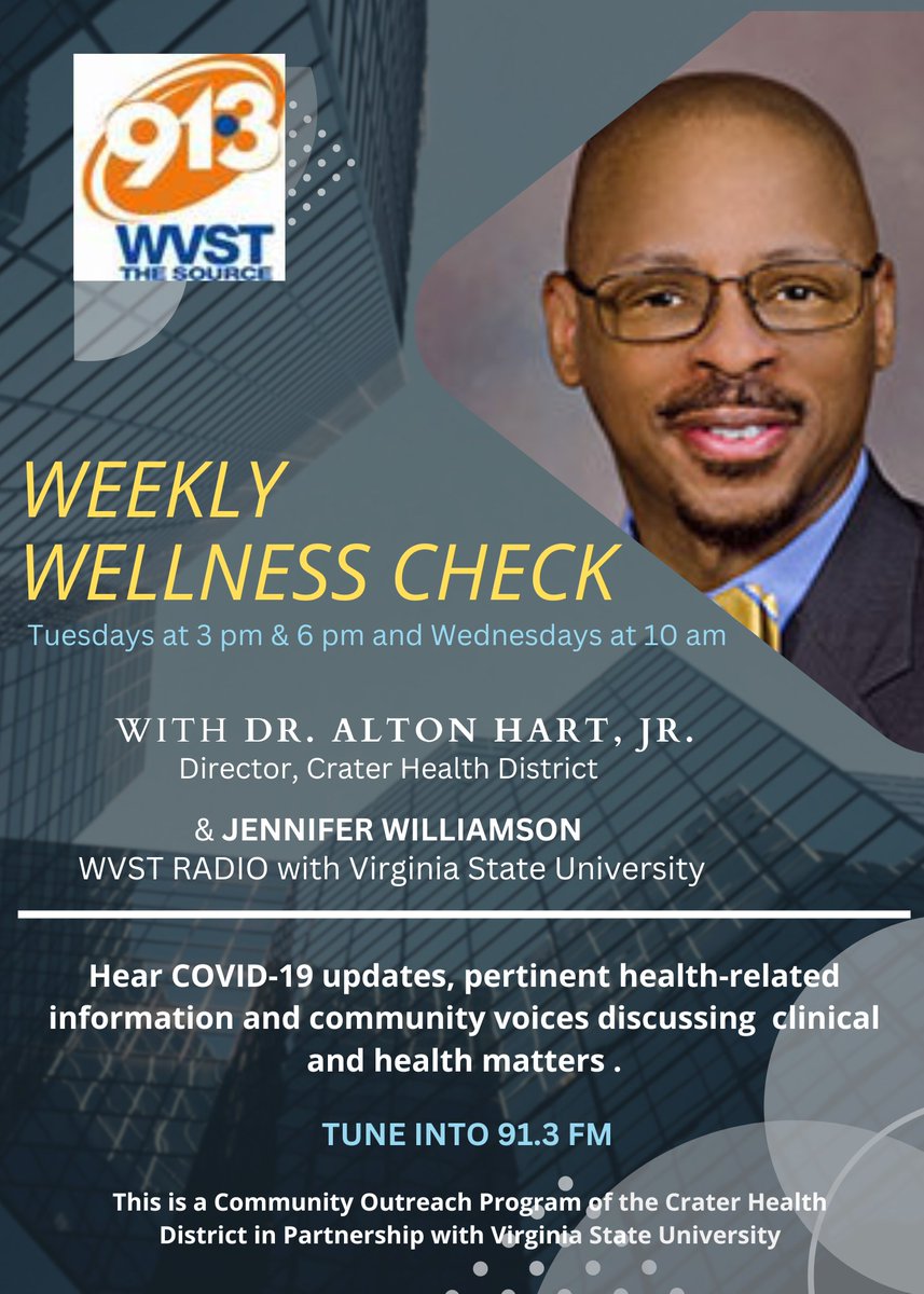 Join Dr. Alton Hart and Dr. Sade Younger for a conversation on the intersection of social work and mental health on Tues. at 3 p.m., &amp; 6 p.m., and Wednesday at 10 a.m. Tune into 91.3 FM on RadioFX app (search WVST) on their mobile device or tunein.com/radio/WVST-FM-…