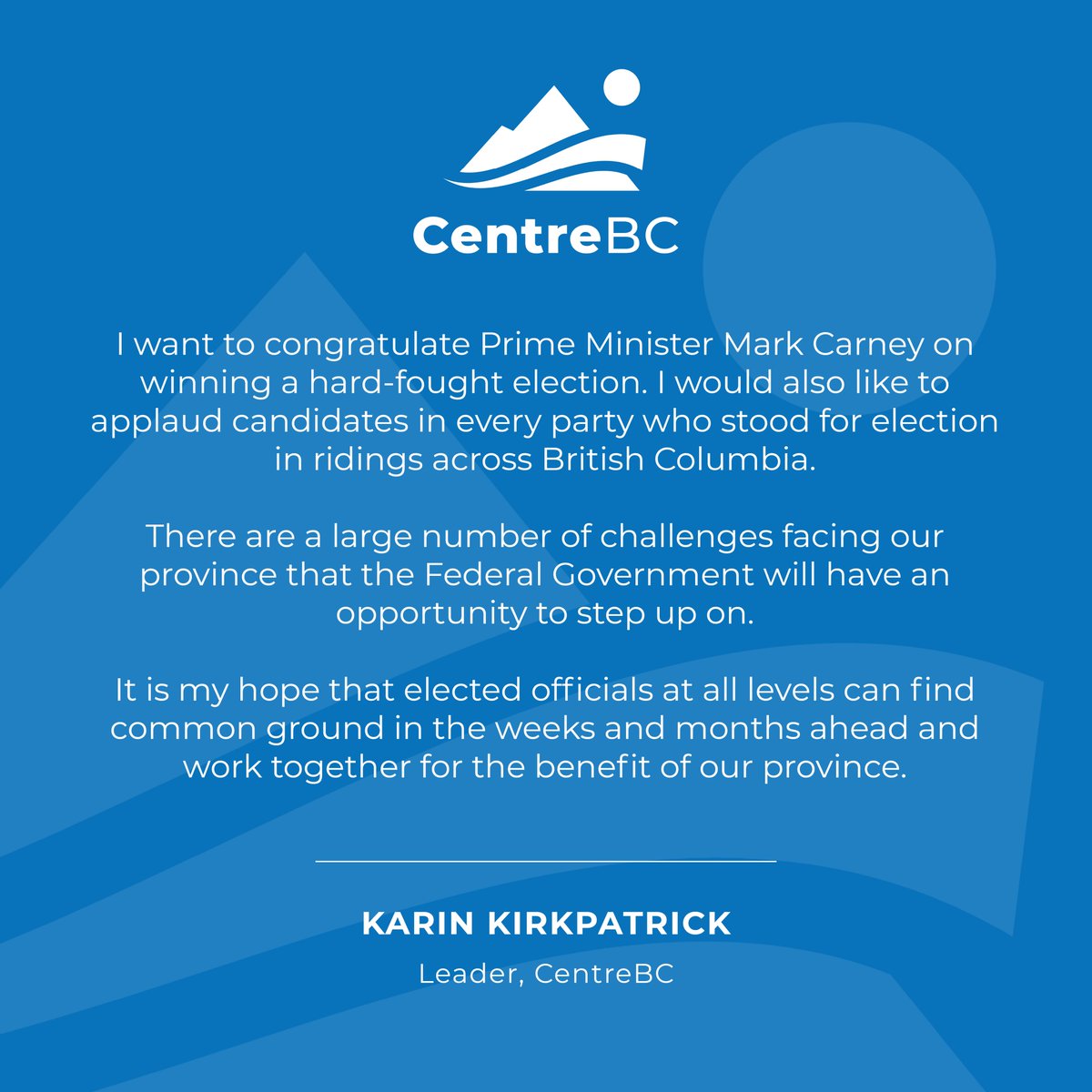 My statement following yesterday's federal election 👇

#cdnpoli #bcpoli