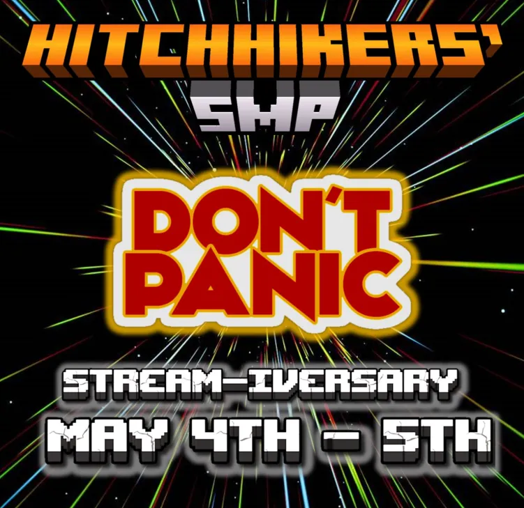I am so looking forward to the Hitchhikers SMP stream event coming up!! Check out the Hitchhikers' discord for all the latest information! discord.gg/ZmUMQyrPfN