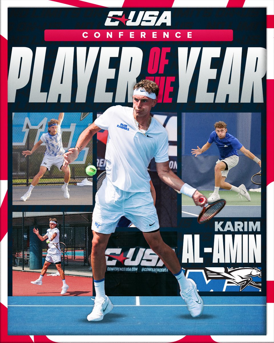 Conference USA (@conferenceusa) on Twitter photo ๐พ MEN'S PLAYER OF THE YEAR ๐พ
๐๏ธ Karim Al-Amin, <a href="/MT_MensTennis/">Middle Tennessee Men's Tennis</a>
#NoLimitsOnUs | bit.ly/4lTEZ8f ๐พ MEN'S PLAYER OF THE YEAR ๐พ
๐๏ธ Karim Al-Amin, <a href="/MT_MensTennis/">Middle Tennessee Men's Tennis</a>
#NoLimitsOnUs | bit.ly/4lTEZ8f