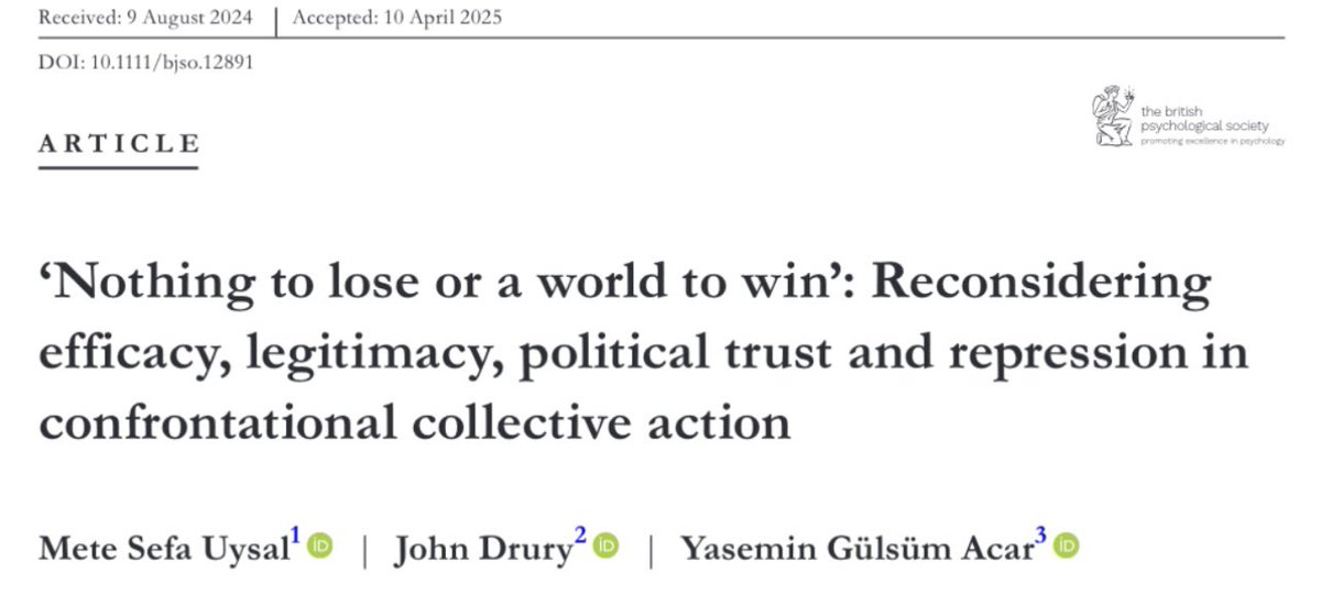 metesefauysal's tweet image. 🚨 New at the British Journal of Social Psychology @BPSOfficial 🚨
bpspsychub.onlinelibrary.wiley.com/doi/10.1111/bj…
#OpenAccess #SocialPsychology