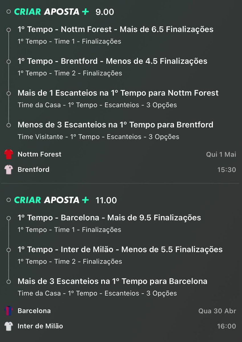 stktipster's tweet photo. FOREST + BARÇA

Barça não preciso falar nada, é o time mais confiável pro Método. Forest tem a chance de pular pra 3º na PL nesse jogo atrasado! Gostei das linhas que estão bem baixas!

Vamos chamar juntos aqui?🔥🔥🔥
Troco nas individuais e na dupla🍀 https://t.co/jZsdxM891p