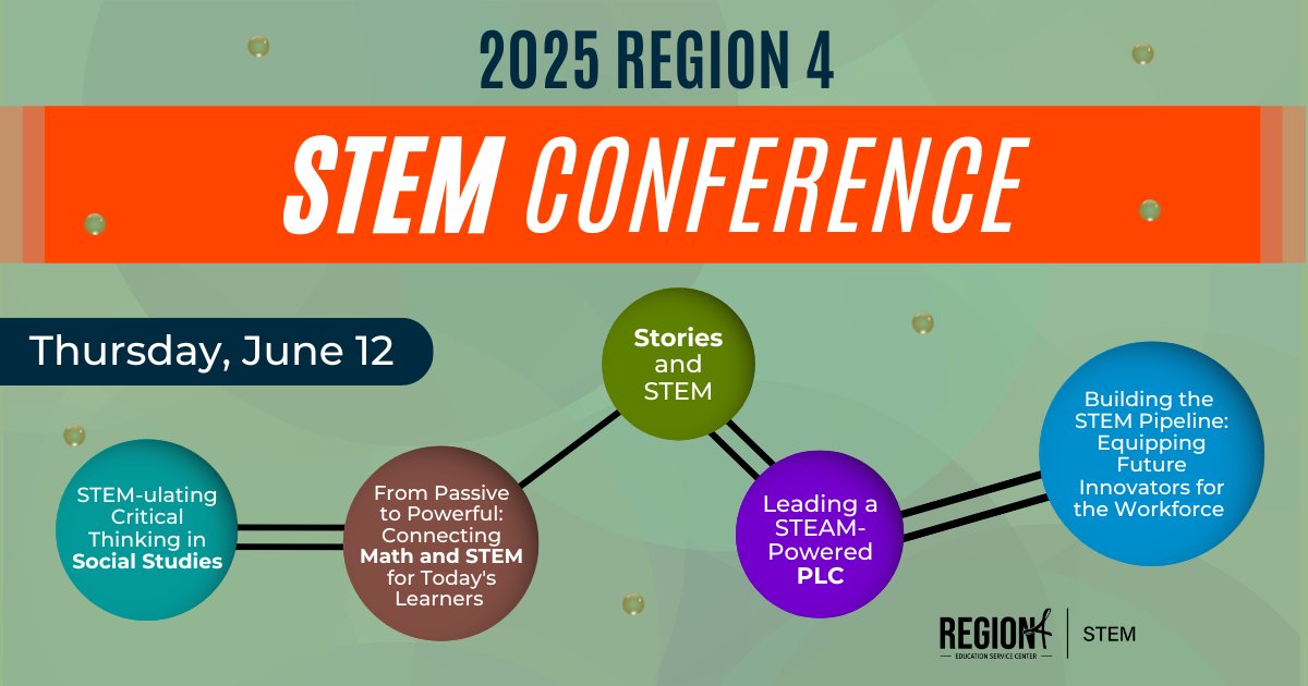 Region4Science's tweet image. Get a glimpse of the innovative learning experiences waiting for you at #R4STEMCon! 

Curious yet? This is just the beginning. Join us on Thursday, June 12, as we bring STEM to every student, in every classroom!

🔗esc4.net/science/stemco…