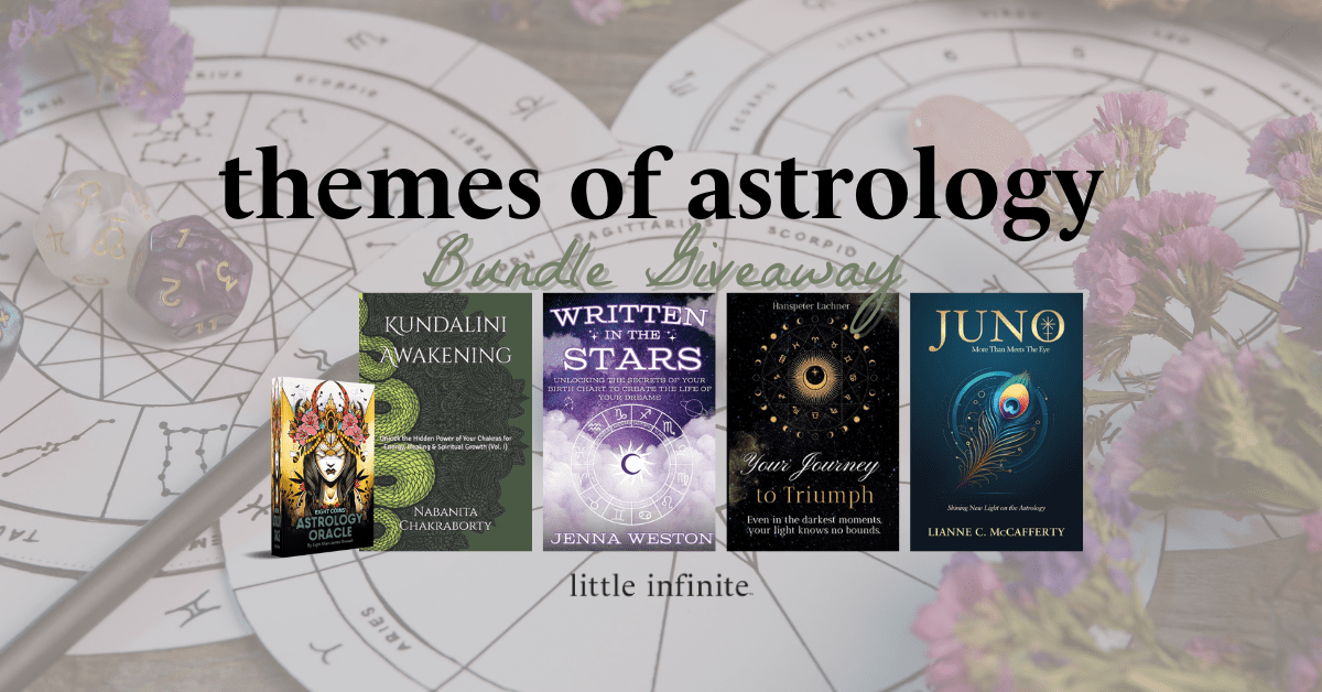 ✨Get ready to dive deep into the mysteries of the cosmos with our exclusive Themes of Astrology Bundle! 🌌🔮

Enter now for a chance to win: bit.ly/4i2TWSu 🌠

#LittleInfinite #Astrology #TarotCards #AstrologyGiveaway #AstrologyLife #Tarot #BookGiveaway #UnlockTheStars