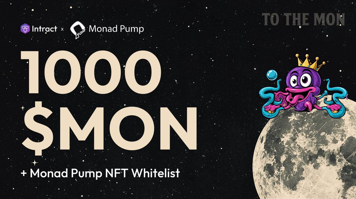 🚨 Quest Drop Alert! 🚨
<a href="/MonadPump/">Monad Pump</a> 🤝<a href="/Intract_HQ/">Intract 🐝</a> 

💰 1000 $MON
🎟️ NFT Whitelists - your exclusive pass into the MonadPump ecosystem🚀

⚡Get a shot at 100x from the first IDOs in the Monad ecosystem!
🎮 Jump into the quest now👇
quest.intract.io/quest/680efdb5…

⏰28th Apr - 16th May