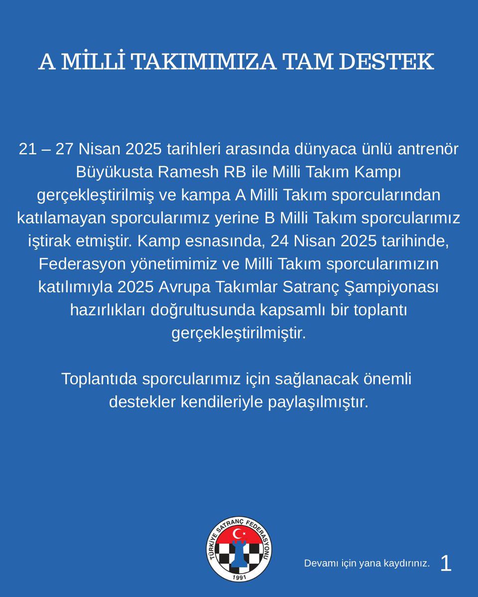 Türkiye Satranç Federasyonu tweet media