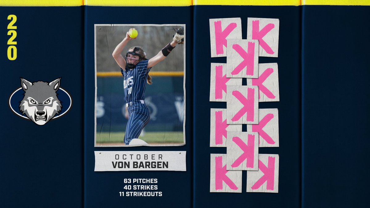 October was DEALING last night! She struck out 11 of 16 batters last night. She also recorded her 100th strikeout on the season in the Wolves 18-0 win over Winton Woods.