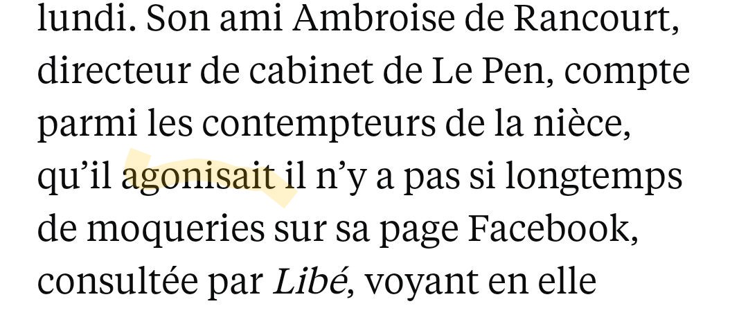 Alain Kempf (@alainkempf) on Twitter photo Remarquable tentative d'emploi du verbe "agonir" par <a href="/nicolasmassol1/">Nicolas Massol</a> dans Libé. La conjugaison à l'imparfait est effectivement imparfaite, mais il fallait oser 😄 Remarquable tentative d'emploi du verbe "agonir" par <a href="/nicolasmassol1/">Nicolas Massol</a> dans Libé. La conjugaison à l'imparfait est effectivement imparfaite, mais il fallait oser 😄