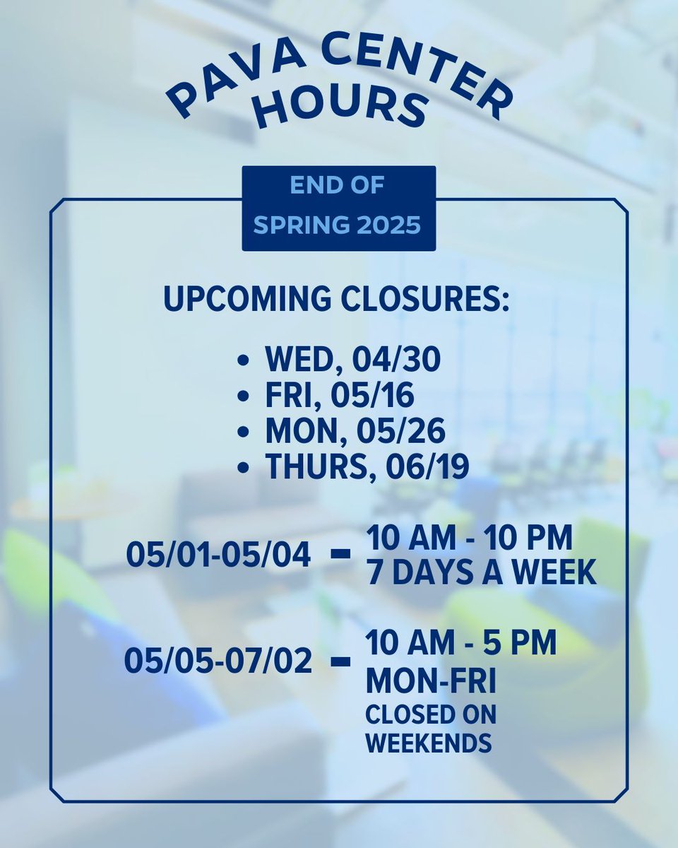 Social Innovation Lab (@sil_baltimore) on Twitter photo Upcoming Closures:
Wed, 04/30 
Fri, 05/16
Mon, 05/26
Thurs, 06/19 
05/01-05/04: 10 AM - 10 PM, 7 Days a Week
05/05-07/02: 10 AM - 5 PM, Mon-Fri (Closed on Weekends) Upcoming Closures:
Wed, 04/30 
Fri, 05/16
Mon, 05/26
Thurs, 06/19 
05/01-05/04: 10 AM - 10 PM, 7 Days a Week
05/05-07/02: 10 AM - 5 PM, Mon-Fri (Closed on Weekends)
