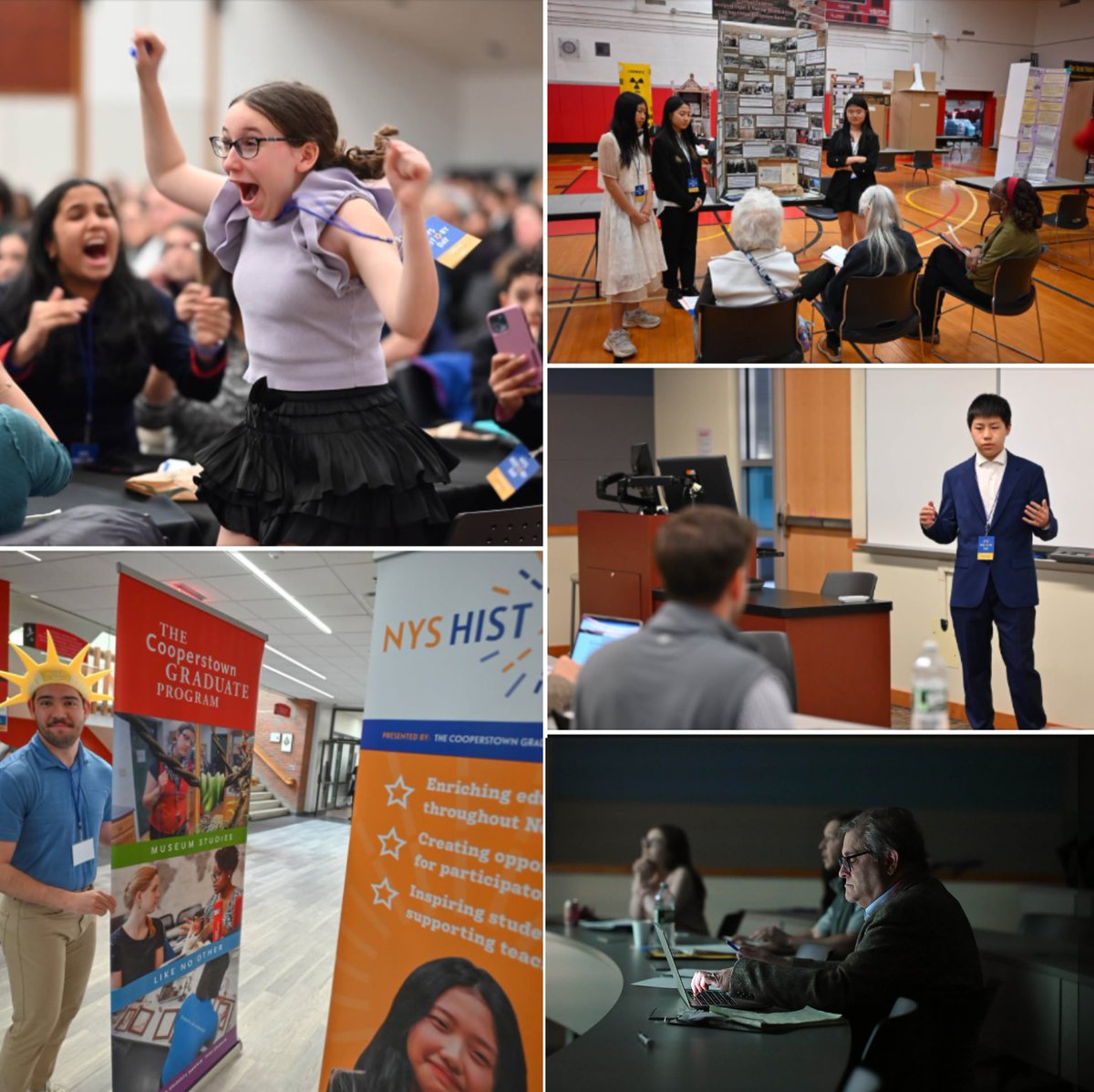 SUNY Oneonta (@suny_oneonta) on Twitter photo ⭐️ On Sunday, 400 students from 85 schools gathered on campus for New York State History Day, part of <a href="/NationalHistory/">National History Day</a> Day! Sponsored by our <a href="/CoopGradProgram/">Cooperstown Graduate Program</a>, the event showcased student projects w/ the theme “Rights and Responsibilities in History.” A great day. Congrats, all!🏅 ⭐️ On Sunday, 400 students from 85 schools gathered on campus for New York State History Day, part of <a href="/NationalHistory/">National History Day</a> Day! Sponsored by our <a href="/CoopGradProgram/">Cooperstown Graduate Program</a>, the event showcased student projects w/ the theme “Rights and Responsibilities in History.” A great day. Congrats, all!🏅