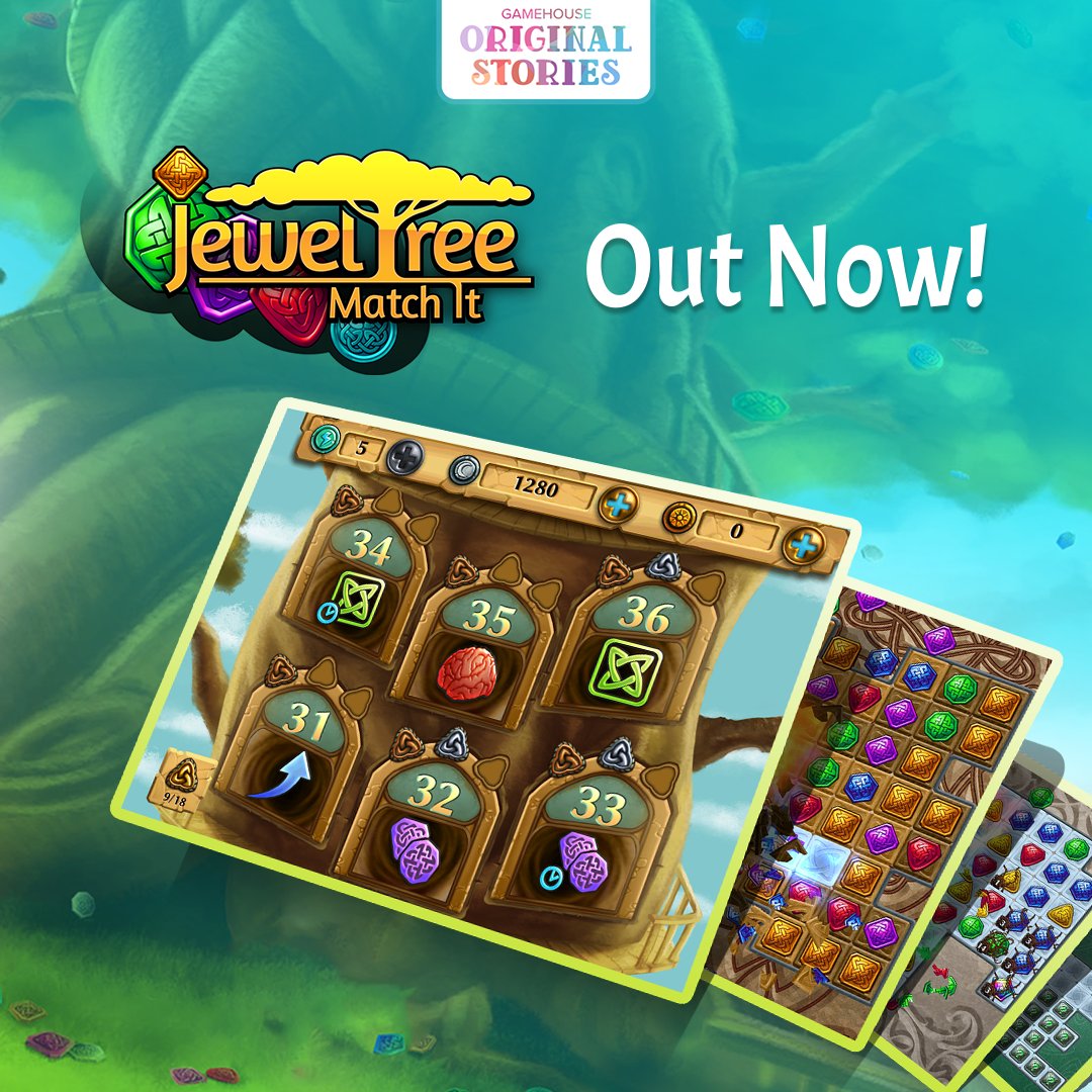 🌟 Jewel Tree - Match It is OUT NOW on iOS and Android! 💎✨ Match gems in every direction, strategize your moves, and soar your way through exciting Match 3 levels TODAY! 🎮🔥 tinyurl.com/2c3anvev