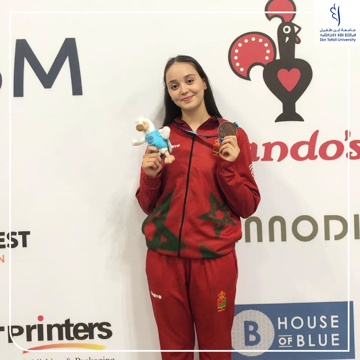 Wishing all the best to student Inas Alaoui!
👏🏻🎊

Inas Alaoui, a student at Ibn Tofail University, proudly represents the university at the 2025 Throne Cup for Swimming in Laayoune.

#InasAlaoui #IbnTofailUniversity #ThroneCup2025 #SwimmingChampion #MoroccanPride