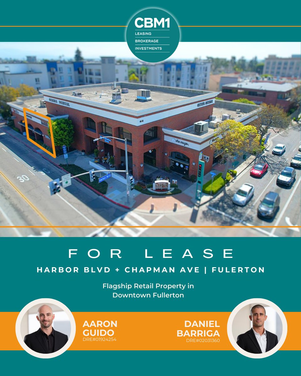 Aaron_CBM1's tweet photo. Premier storefront for lease at Harbor Boulevard + Chapman Avenue in downtown Fullerton. #cbm1 #cre #retailleasing #retailrealestate #streetretail #retailstorefront #fullerton #harborboulevard #chapmanavenue https://t.co/HAc42vYpD3