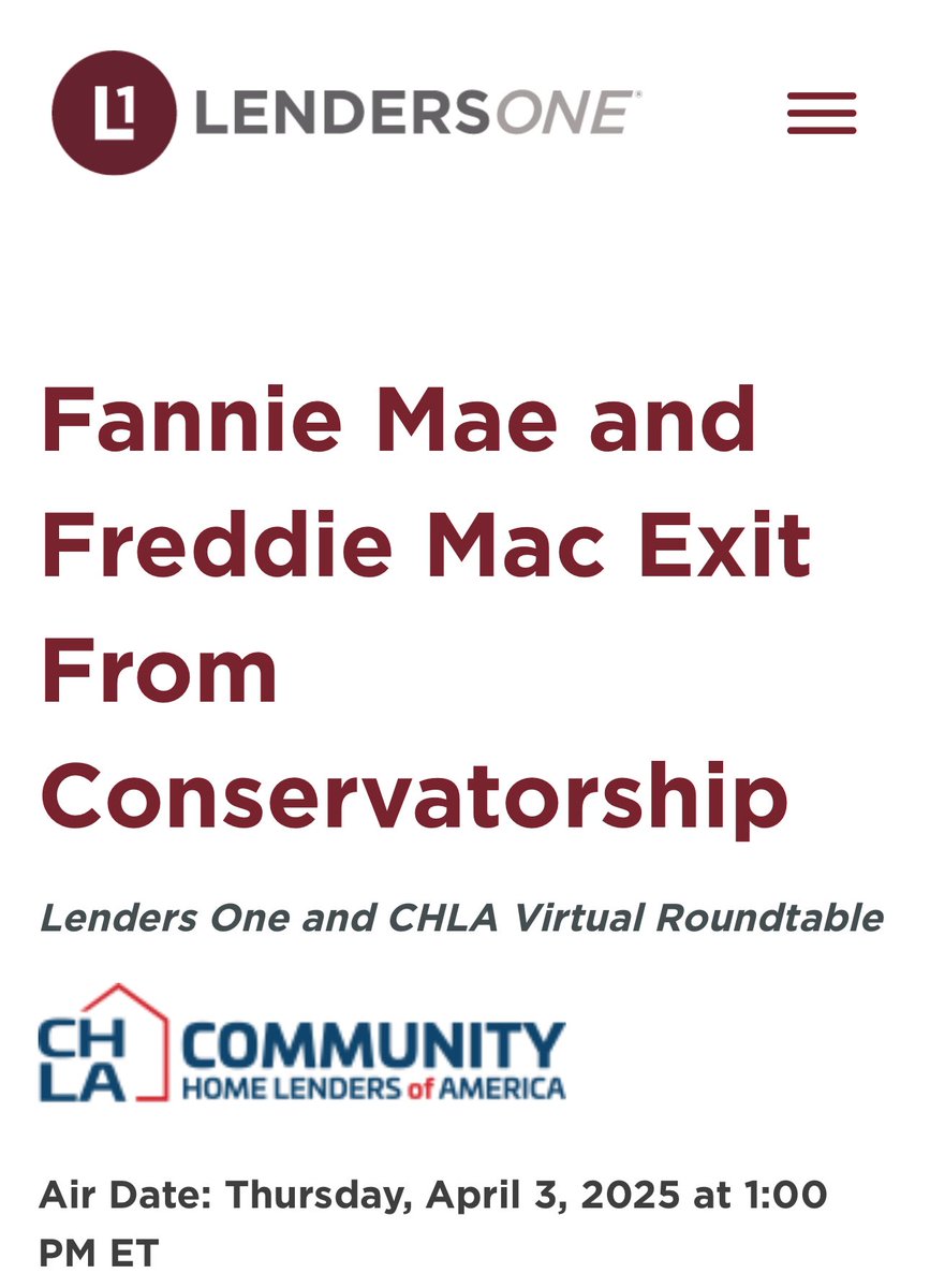 joshua rosner (@joshrosner) on Twitter photo My recent panel on Fannie Mae, Freddie Mac, housing and Conservatorship <a href="/SecScottBessent/">Treasury Secretary Scott Bessent</a> <a href="/pulte/">Pulte</a> <a href="/MarkCalabria/">Mark Calabria</a> thank you, <a href="/LendersOne/">Lenders One</a>
& CHLA for hosting. youtu.be/CK4nvN4Ptnk?si… My recent panel on Fannie Mae, Freddie Mac, housing and Conservatorship <a href="/SecScottBessent/">Treasury Secretary Scott Bessent</a> <a href="/pulte/">Pulte</a> <a href="/MarkCalabria/">Mark Calabria</a> thank you, <a href="/LendersOne/">Lenders One</a>
& CHLA for hosting. youtu.be/CK4nvN4Ptnk?si…
