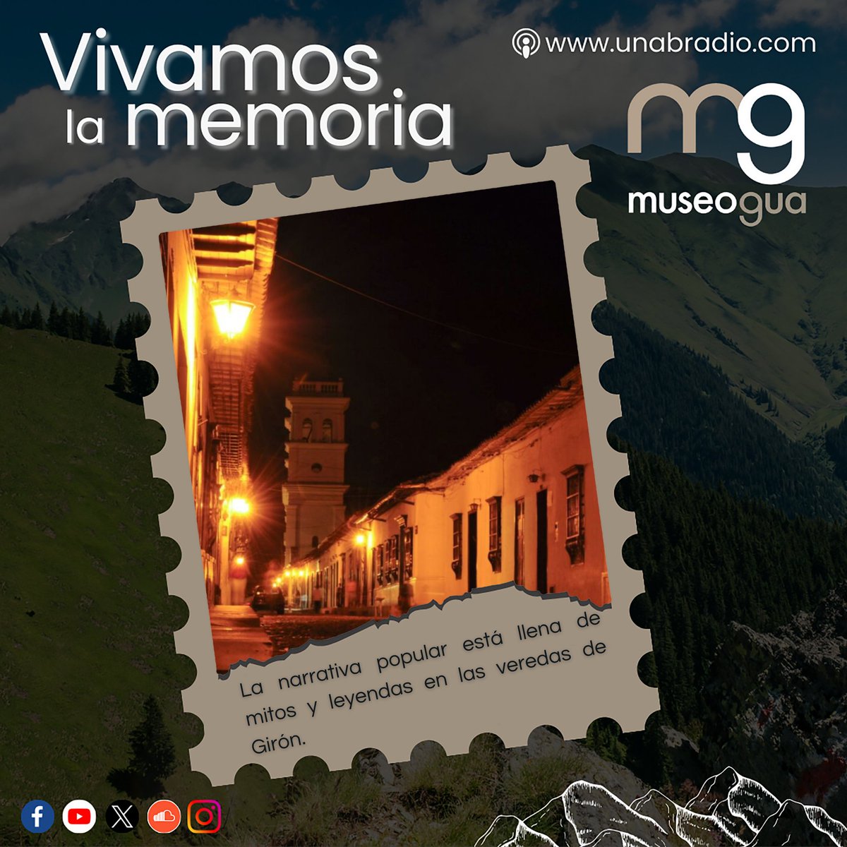 La narrativa popular está llena de mitos y leyendas en las veredas de Girón; son muchas las historias misteriosas que sus habitantes nos cuentan. Conoce más en #VivamosLaMemoria, una co-producción del museo GUA y Unab Radio Escúchalo en unabradio.com 📻 #UnabRadio