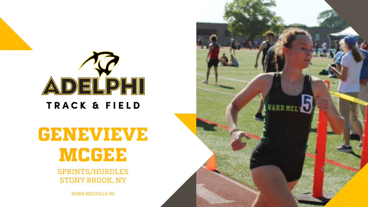 AdelphiXCTrack's tweet image. We are excited to welcome Genevieve McGee for next year!
Genevieve will be joining us from Ward Melville H.S., & is a multi-event athlete, specializing in hurdles, jumps, & sprints. She plans to major in Business/Law.
Welcome, Genevieve! #FuturePanthers #PantherFamily