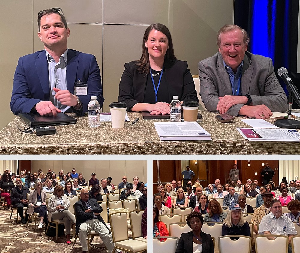 PHADA_USA's tweet photo. PHADA's @MWebbPHADA, @CWojPHADA, and @TKaiserPHADA participated in a panel discussion at NJNAHRO's Annual Conf. Topics included HUD budget, NSPIRE, HOTMA, MTW, and others. https://t.co/kBgzwwcyF4