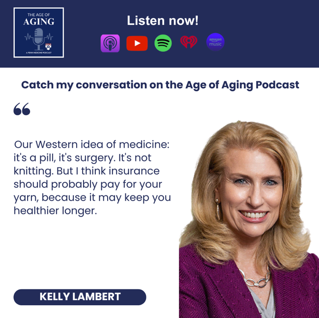 Kelly Lambert (@kellylambertur) on Twitter photo I had a great time chatting with the Age of Aging podcast team about experience-based neuroplasticity. (And yes—there are plenty of effective activities beyond knitting, even if that’s the quote that made it into their blurb!) <a href="/pennmemory/">Penn Memory Center</a> youtu.be/E2JeqeDBUY8?si… I had a great time chatting with the Age of Aging podcast team about experience-based neuroplasticity. (And yes—there are plenty of effective activities beyond knitting, even if that’s the quote that made it into their blurb!) <a href="/pennmemory/">Penn Memory Center</a> youtu.be/E2JeqeDBUY8?si…
