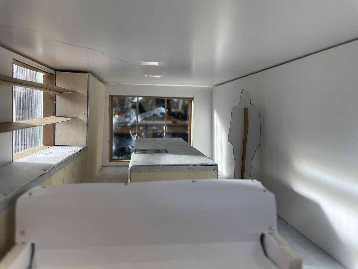 Hand made 1:20 scale model. Often, physical models are the most effective way to represent a design or convey an idea. They provide a level of understanding that you cannot receive from a 2-D representation like a floor plan or elevation.