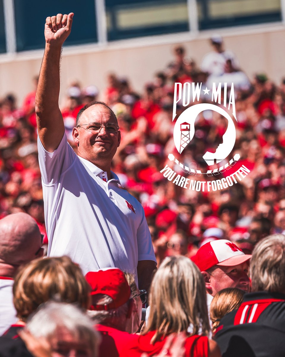 Huskers's tweet image. You Are Not Forgotten.

Every game at Memorial next season, a veteran of U.S. military service will take their post next to an unoccupied chair in honor of the Nebraskans lost in combat, whose fate remains unknown.  

Nominate a POW/MIA Chair Sentinel today: