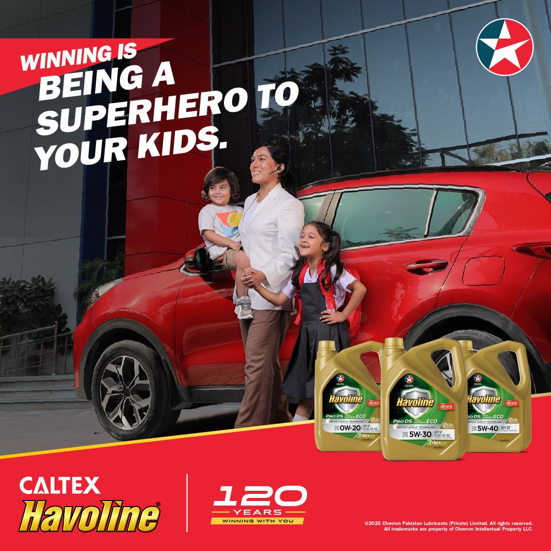 RT10Aisha's tweet photo. One engine oil. All your vehicles.
Caltex Havoline® delivers top-tier care for both your motorcycle and car, so you never have to choose between performance and protection.
That’s what winning feels like.
#CaltexPakistan #CaltexHavoline #WinningWithYou #EnjoyTheJourney https://t.co/McySUShb9n