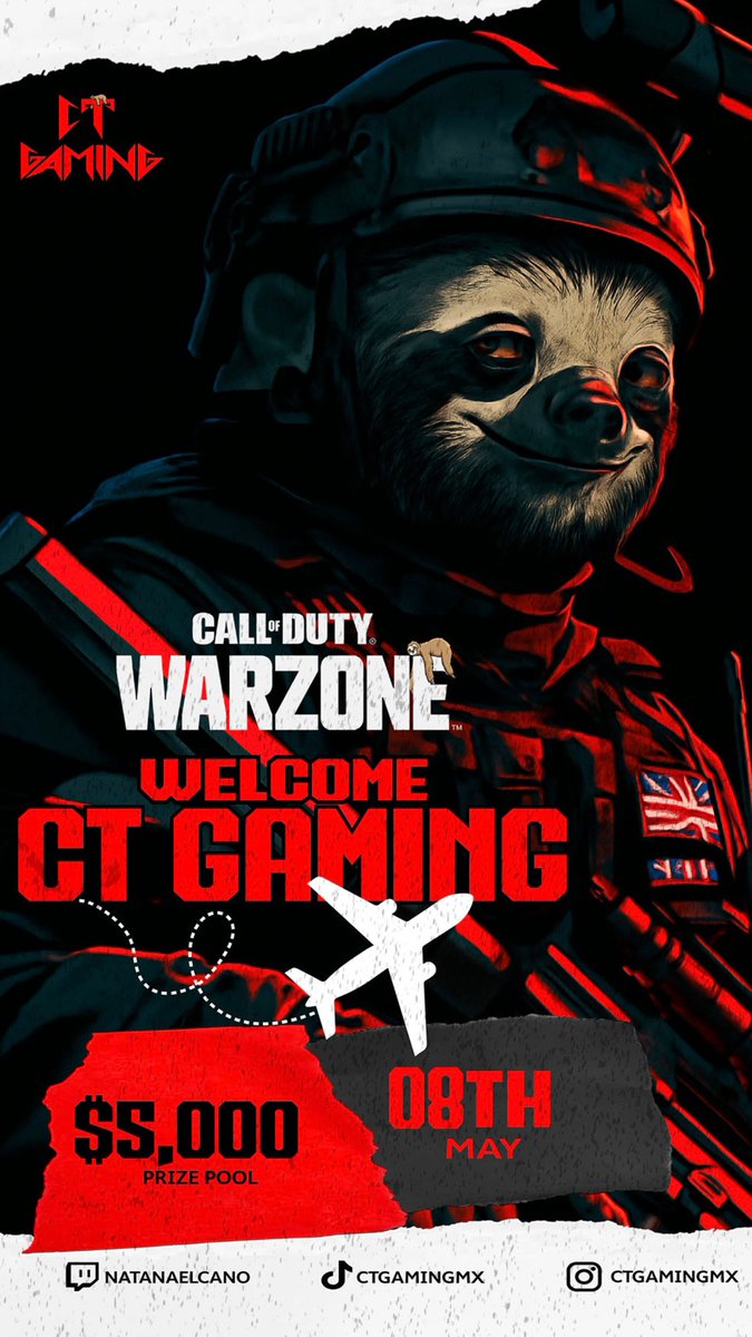 Torneo Customs "Welcome CT Gaming $5,000 USD" 
Formato: Trios, Verdansk, Match Point.
Fecha: 8 de mayo a las 12:00 PT

Interesados aquí abajo👇

Las invitaciones serán enviadas a través de la admi <a href="/Mrsknowitall/">Sami</a>