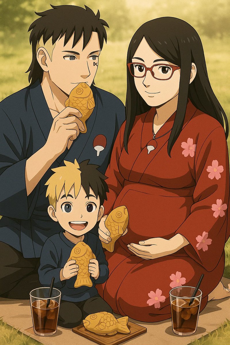 ❤️❤️❤️🥰
Kawasara family eating taiyaki and black tea, with their kid Nisuke
#BORUTO #SARADA #KAWAKI #kawasara