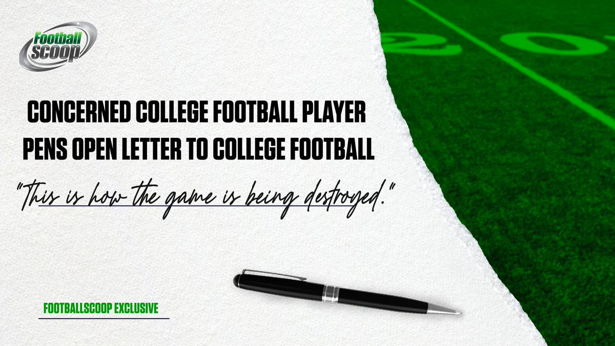 Doug Samuels ๐ (@coachsamz) on Twitter photo Concerned college football player pens open letter to college football, shared exclusively with <a href="/FootballScoop/">FootballScoop</a>
"This is how the game is being destroyed."
footballscoop.com/2025/04/29/colโฆ Concerned college football player pens open letter to college football, shared exclusively with <a href="/FootballScoop/">FootballScoop</a>
"This is how the game is being destroyed."
footballscoop.com/2025/04/29/colโฆ