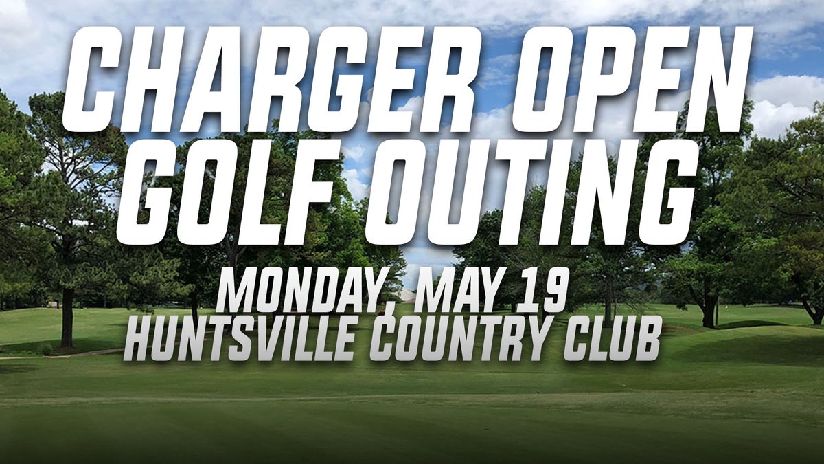 The Charger Open golf outing is coming up soon on May 19 at Huntsville Country Club!

Register soon at UAHChargers.com/ChargerOpen!